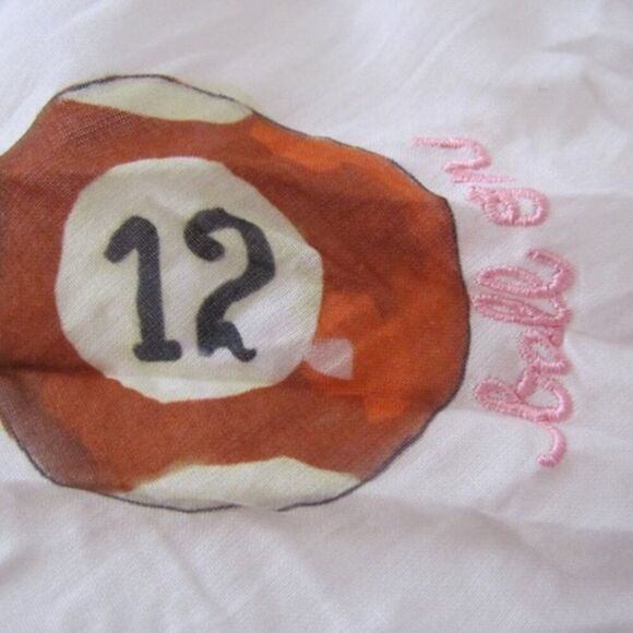 Maeve Printed Bandana Scarf 8 Balls Ivory & GIFT ANTHROPOLOGIE BARRETTES! - Picture 11 of 12